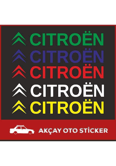 2 Adet Citroen Sticker Citroen Yazısı Oto Sticker Araba Sticker