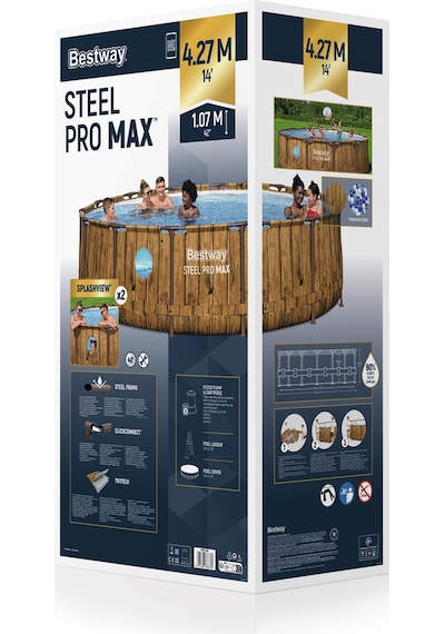 Bestway Steel Pro Max Splashview 561jm Çember Yerüstü Havuz Seti 4,27 M X 1,07 M