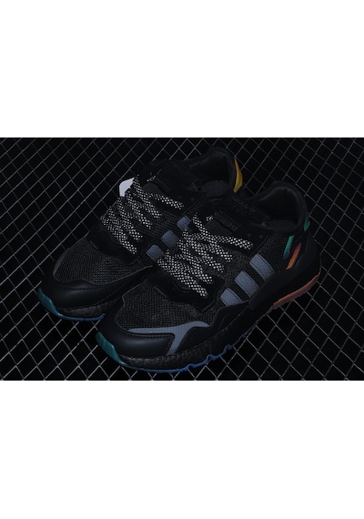 Adidas Nite Jogger Erkek Spor Ayakkabı Siyah Fosfor Siyah