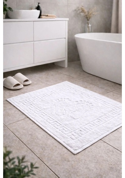 Banyo Ayak Havlusu - Pamuklu, Emici Ve Yumuşak Dokulu 50 X 70 Cm Beyaz