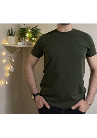 Erkek Slim Fit Dar Kesim Bisiklet Yaka Kısa Kol Pamuklu Tişört