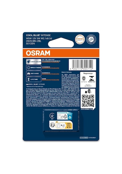 Osram Cool Blue Intense Nex Gen T10 4000k Beyaz Işık Park Ampulü 2'li Set