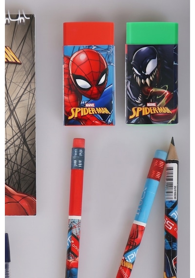 X Dekomus Lisanslı Spiderman A7 Bloknot,3 Adet Silgili Kurşun Kalem,kalemtraş Ve Silgi Seti Diğer