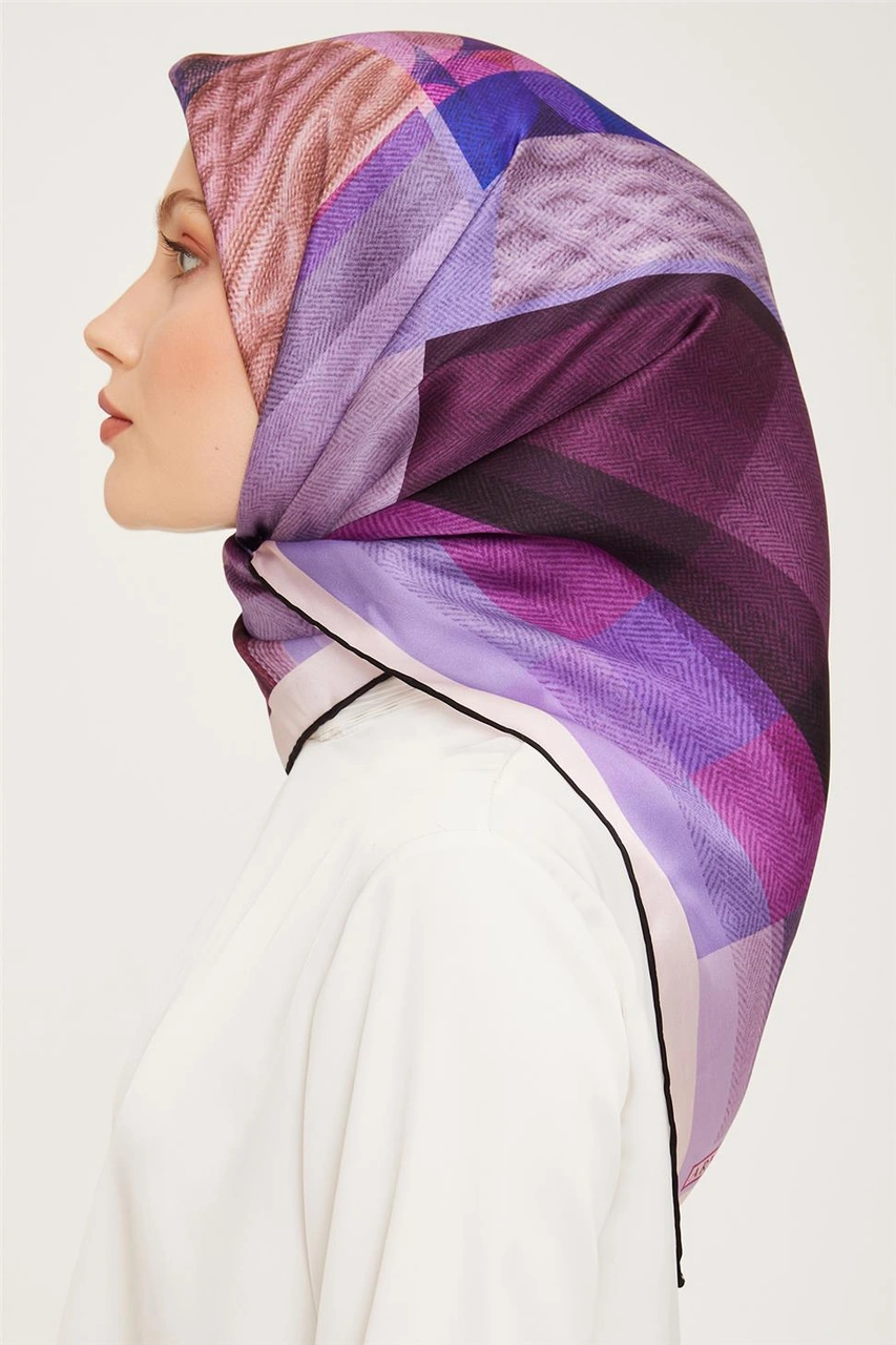 Armine Twill İpek Eşarp 23ka9009 35 Mor
