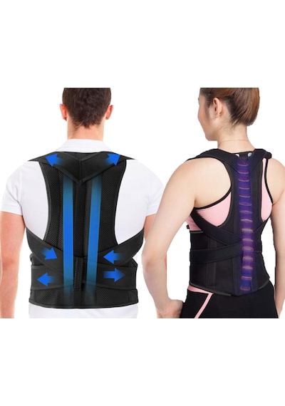 Ayarlanabilir Sırt Ve Bel Duruş Düzeltici Korse Unisex Postür Korsesi Dik Duruş Korsesi Standart