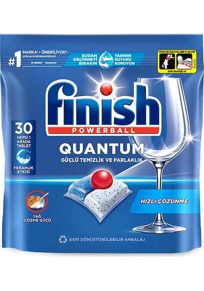 2 Adet Finish Bulaşık Makinesi Tableti Quantum 30'lu