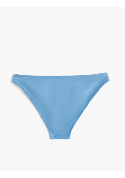 Koton Basic Bikini Altı İşleme Detaylı Normal Bel Mavi 4sak00121mm Mavi