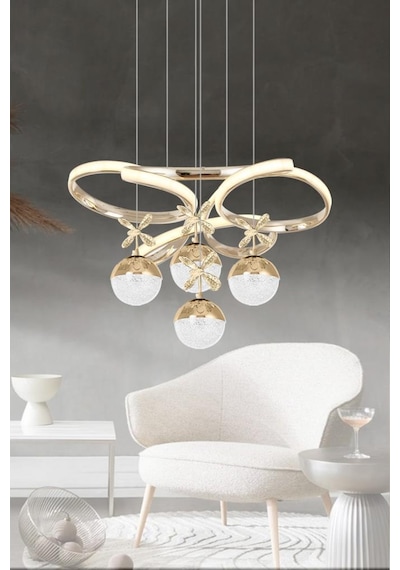 Eray Aydınlatma 9278-50 Sr 4 Toplu Gold Led Avize Sarı