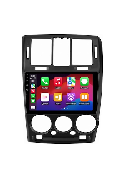 Hyundai Getz Android Siyah Multimedya 2003-2011 Carplay Android Auto Navigasyon 10gb Ram 256gb Pro 9"