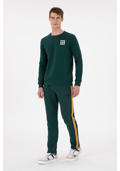 U.S. Polo Assn. Erkek Regular Fit Bisiklet Yaka Koyu Yeşil Sweatshirt 50293456-VR079