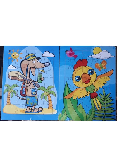 Kumtoys Ahşap Yapboz 30x40 Cm 2 Adetli Paket