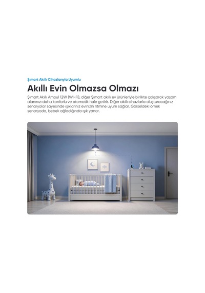 Şımart Akıllı Ampul Wifi Rgb Led 12w E27 1100 Lümen Yüksek Parlaklık Uygulama Kontrollü Diğer
