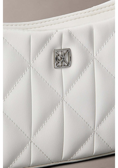 Calvin Klein Kadın Quilted Small Omuz Çantası - Beyaz-15736 Lily White