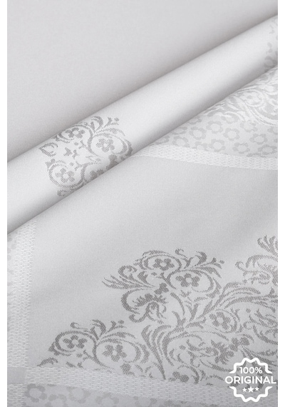 Viyana Lüx Jakar Kumaş Gri Masa Örtüsü Dikdörtgen 160x320 Cm - 1114 Çok Renkli