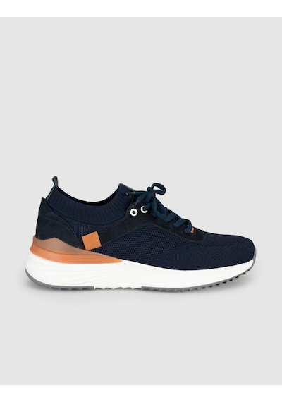 Cabani Erkek Triko Detaylı Kışlık Sneaker Lacivert