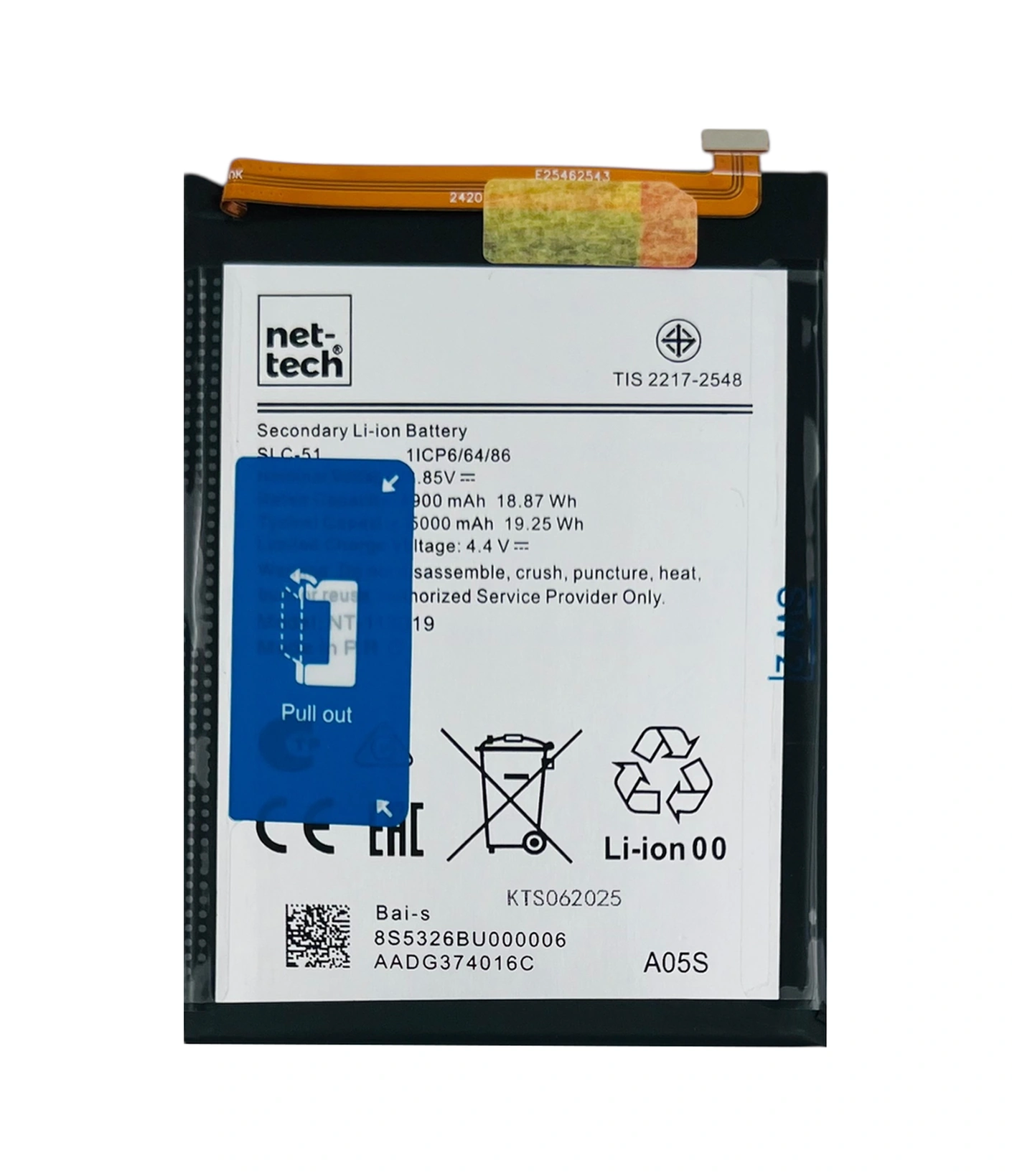 Teknonet Samsung Galaxy A05s Uyumlu Nettech 5000 Mah Batarya - Siyah