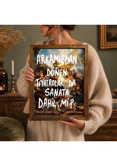 Bk Gift Vintage Klasik Sanat Esprili Sözlü Masif Ahşap Çerçeveli Dekoratif Tablo - 5