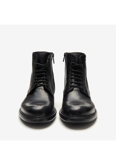 Nero Black Bot Erkek 9824 Exton Soft Lace-up Boot With Side Zip siyah