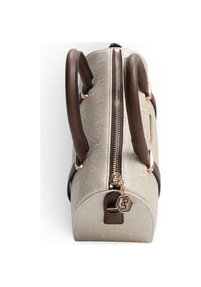 Silver & Polo Silver Polo Bej - Kahve Logolu Kadın El Çantası Sp1289 Bej - Kahverengi