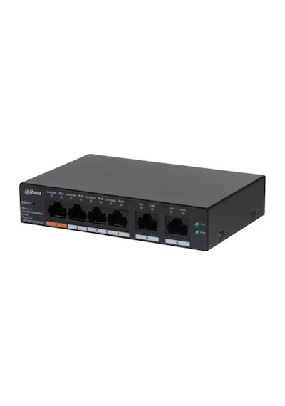 Dahua CS4006-4GT-60 4 Port PoE 60 W + 2 Port Uplink Cloud Yönetilebilir Gigabit Switch