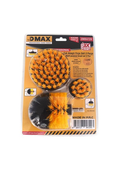Dmax Fırça Seti Çok Amaçlı 3 Parça Dmx4729