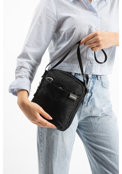 Sanmorris Unisex 4 Bölmeli Suya Dayanıklı Paraşüt Kumaş Omuz Çantas 6033 Siyah