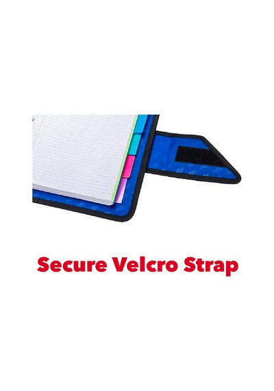 Case-it The Open Tab Velcro Açılış Bağlayıcı - 5 İnç O-halkalar - 5 Renkli Sekme Genişleyen Dosya Klasörü - Çoklu Cepler - 400 Yaprak Kapasitesi - Mavi S-826-a
