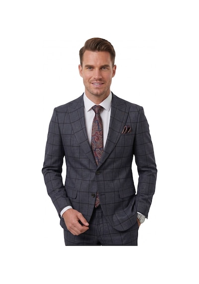 Deepsea Lacivert Kare Desenli Slim Fit Erkek Takım Elbise Çift Düğme Çift Yırtmaç 2 Li Takım 2601812 Deepsea Lacivert Kare Desenli Slim Fit Erkek Takım Elbise Çift Düğme Çift Yırtmaç 2 Li Takım 2601812