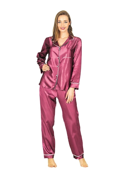 Mbb E-ticaret Mor Saten Pijama Takımı Ten Rengi