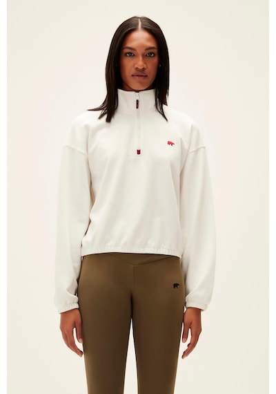 Bad Bear 22.04.12.004-c04 Scarlette Half Zip Kadın Sweatshirt Beyaz