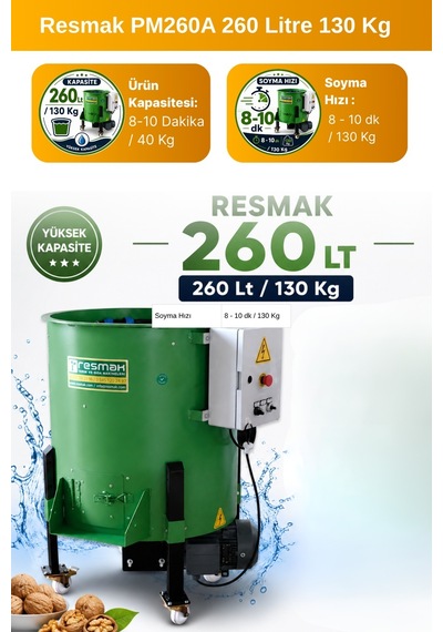 Resmak Pm260a Devir Ayarlı Ceviz Soyma Makinesi