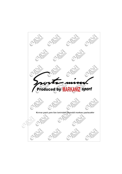 Lancia Yazılı Oto Sticker Sport Mind Siyah