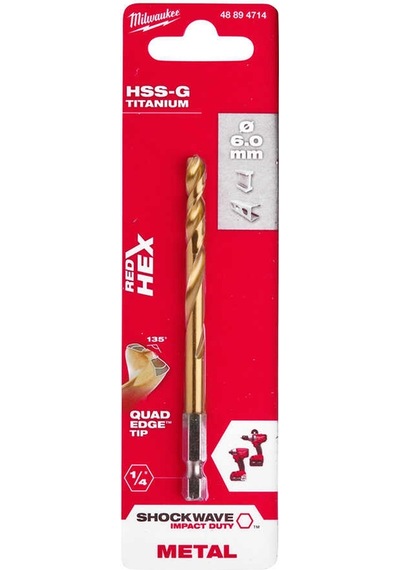 Milwaukee 6x105 Mm Hss-g Hex Girişli Metal Matkap Ucu 48894714