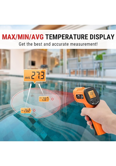 Thermopro Tp30 Yüksek Hassasiyetli Profesyonel Kızılötesi Termometre, -50 C İla 550 C -58 F İla 1022 F Ayarlan