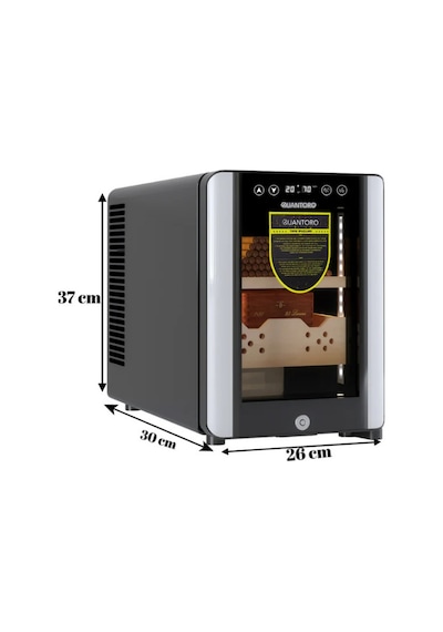 Quantoro Qcc-38 Elektronik Nemlendirme & Soğutmalı Siyah Puro Dolabı - Qtr-004