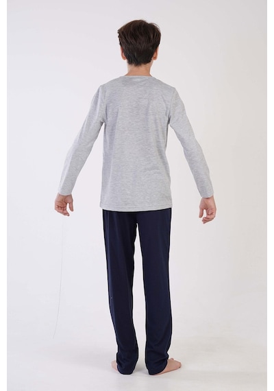 Vienetta Erkek Çocuk Uzun Kol Gri Pijama Takımı C3t0n7o120 001