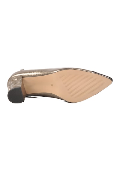 Pierre Cardin Platin Yüksek Topuklu Kadın Abiye Ayakkabı Pc-51752 Z Platin Kırışık