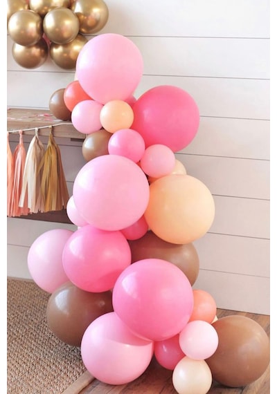 Pembe Gold Zincir Balon Set Diğer