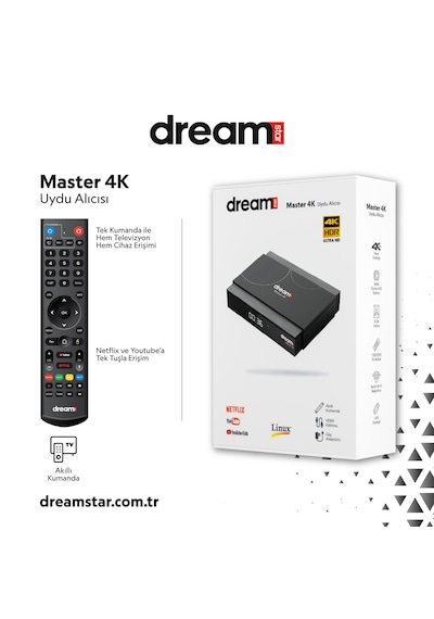 Dreamstar 4k Linux 8gb Hafıza Uydu Alıcısı Master 4k