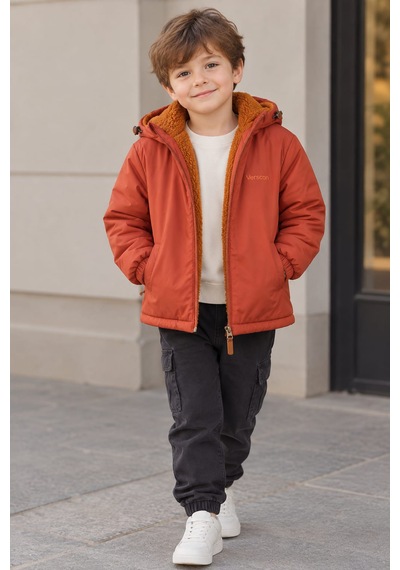 Verscon Su İtici Unisex Çocuk Mont/ Yağmurluk Kiremit