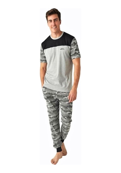 Mod Collection Kamuflaj Paçası Lastikli Erkek Pijama Takım