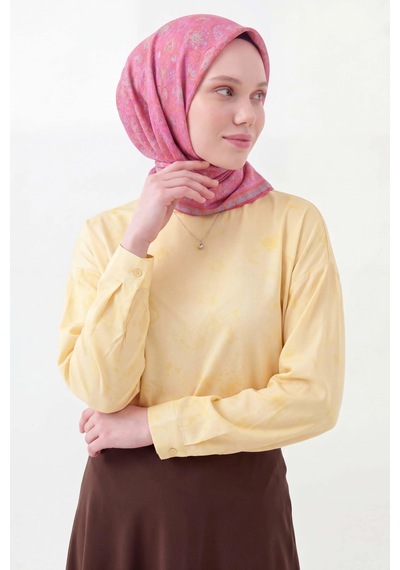 Silk Home Soft Eşarp Rûmi Pembe 90x90 Çok Renkli