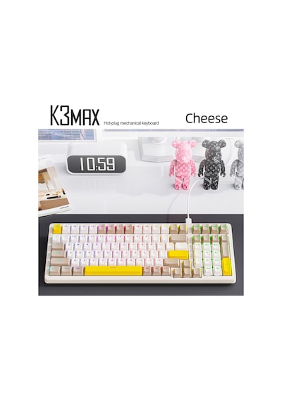 K3 Max Klavye Red Switch Oyuncu Klavyesi Gaming Mekanik 100 Tuşlu Hotswapp