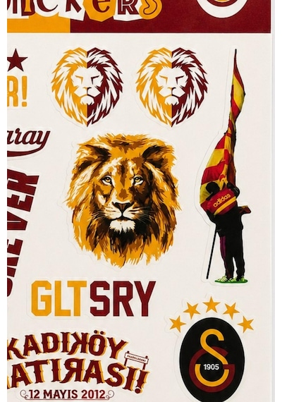 X Dekomus Lisanslı Galatasaray "fark Var" Sticker Sheet Altın