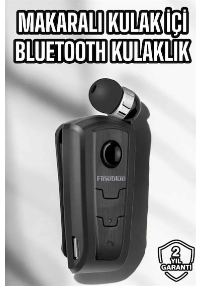 Makaralı Bluetooth Kulaklık Kulak İçi Android İos Uyumlu Titreşimli
