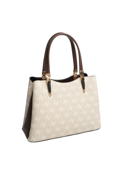 Silver Polo Sp1205 Kadın El Çantası Monogram Taş-kahve
