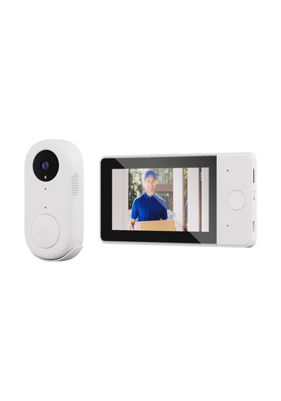 Diğer - Beyaz - Kameralı Kapı Zili Megafon Canlı Video Görüntülü Zil