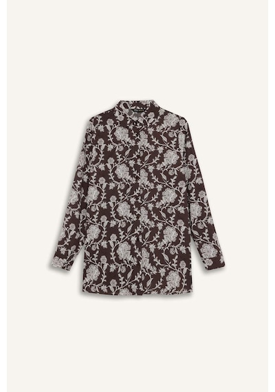 DeFacto Loose Fit Desenli Uzun Kollu Gömlek Tunik T0609AZ25SPBN539