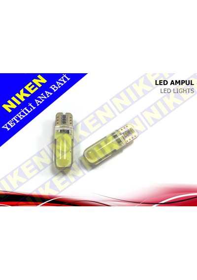 T10 Led-Park Ampul Ledi-Plaka Ampul Ledi Canbus Beyaz Silikon Led
