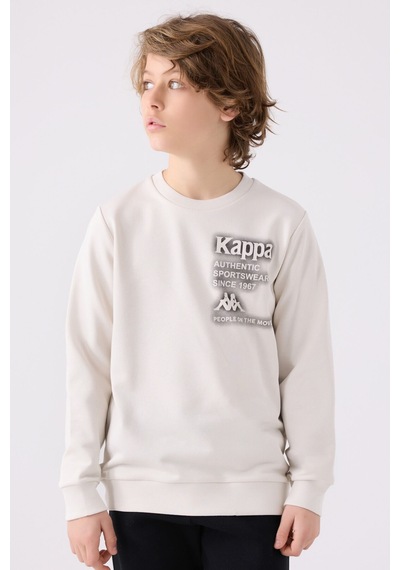Kappa Erkek Çocuk Beyaz Sweatshirt 5274-45417 Beyaz